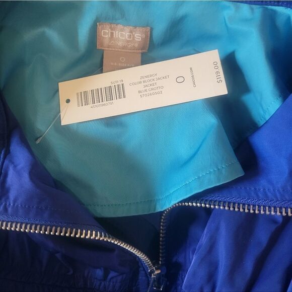 Chico's Zenergy Color Block Jacket Size 0, Small NWT - Picture 5 of 8